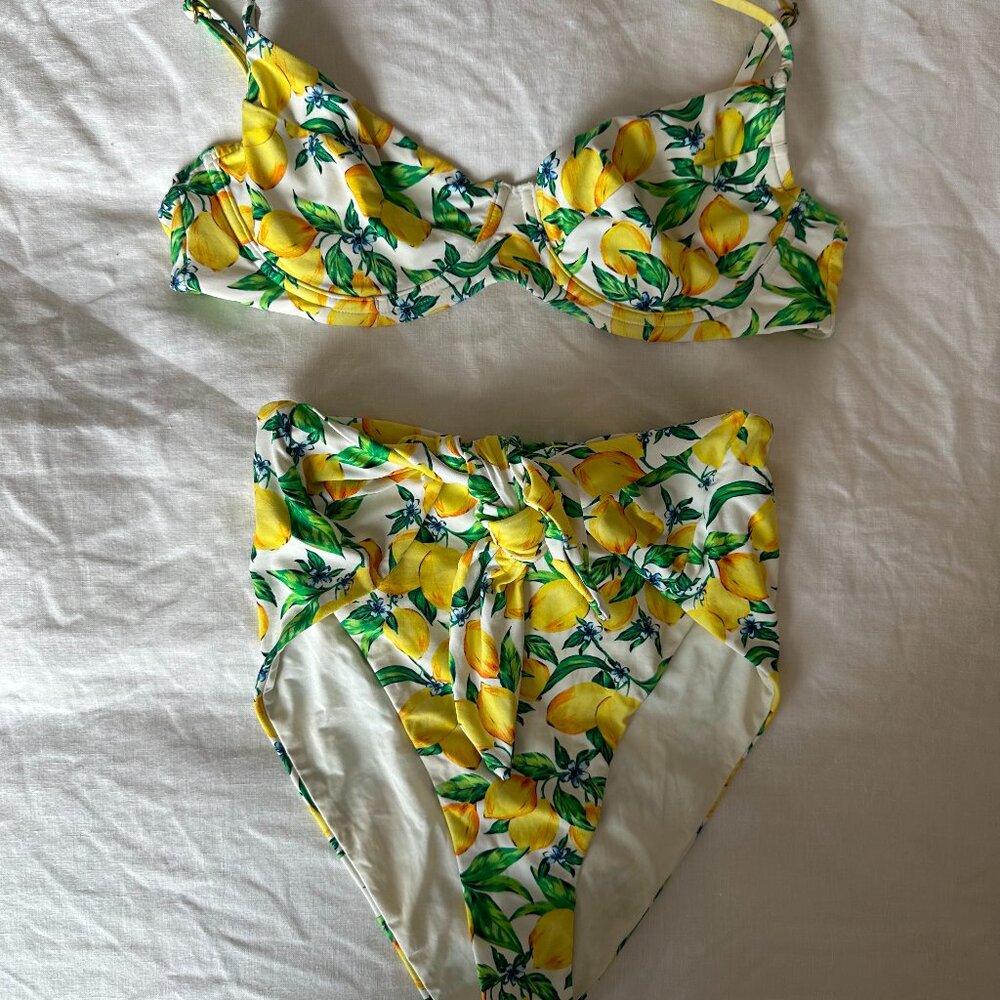Onia x We Wore What Lemon High Waisted Bikini (SET)